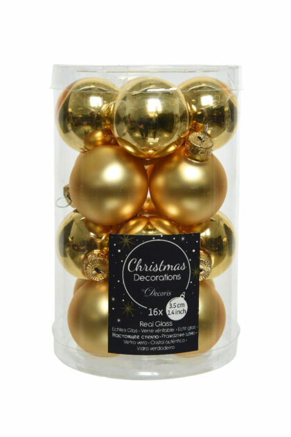Athome Pavloudakis - Χριστουγεννιάτικη γυάλινη μπάλα ανοικτό χρυσό 3