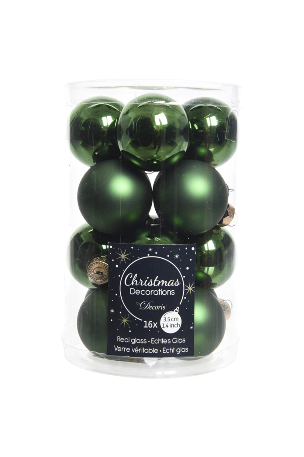 Athome Pavloudakis - Σετ Χριστουγεννιάτικες γυάλινες πράσινες μπάλες 16 τμχ (3