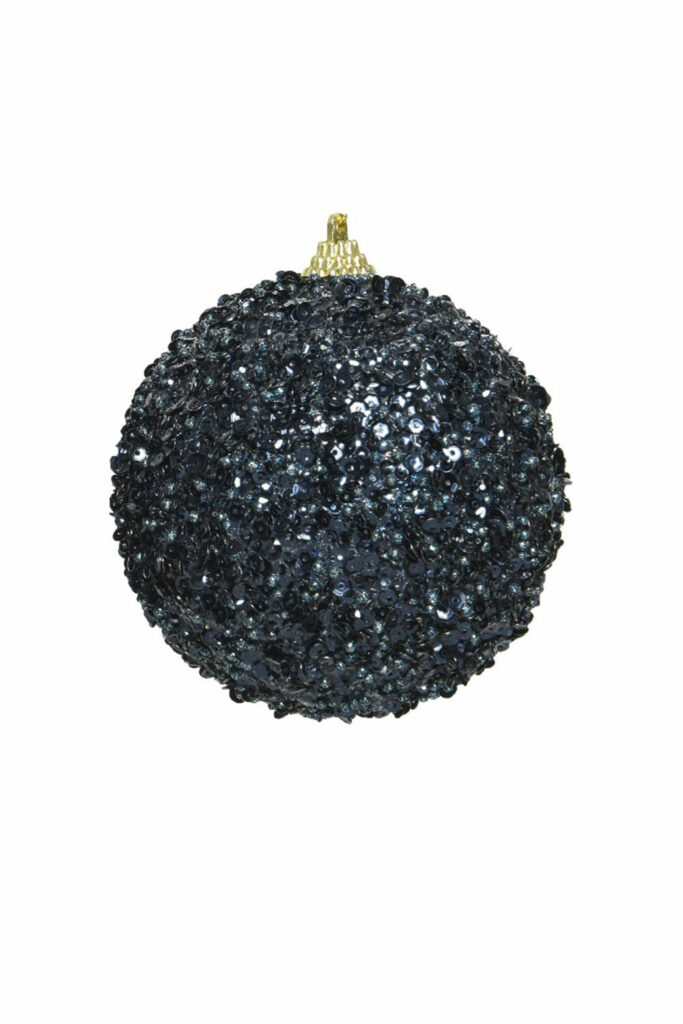 Athome Pavloudakis - Χριστουγεννιάτικη συνθετική μπάλα αφρού μπλέ της νύχτας (12 cm)