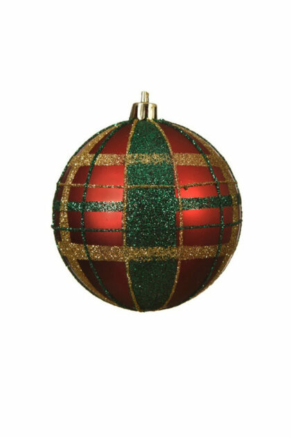 Athome Pavloudakis - Χριστουγεννιάτικη συνθετική ματ κόκκινη μπάλα 8 cm
