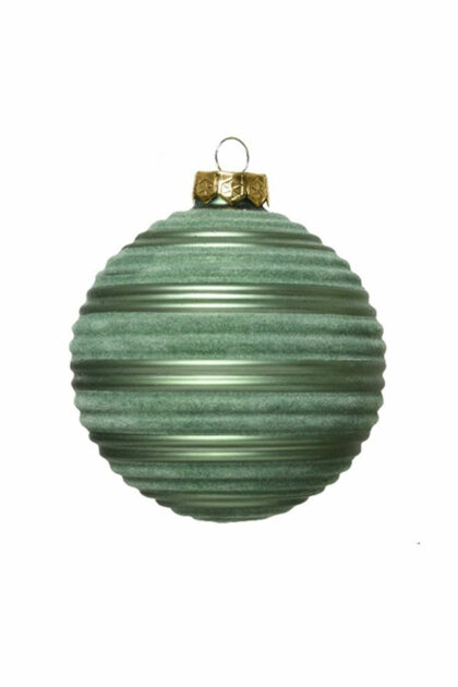 Athome Pavloudakis - Χριστουγεννιάτικη γυάλινη μπάλα διακριτικό πράσινο 10 cm