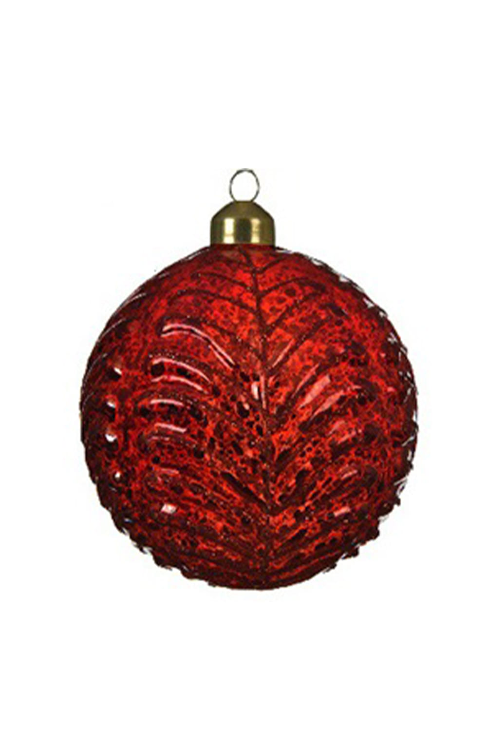 Athome Pavloudakis - Χριστουγεννιάτικη γυάλινη κόκκινη μπάλα (10 cm)