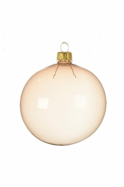 Athome Pavloudakis - Χριστουγεννιάτικη γυάλινη μπάλα σαμπανί 8 cm