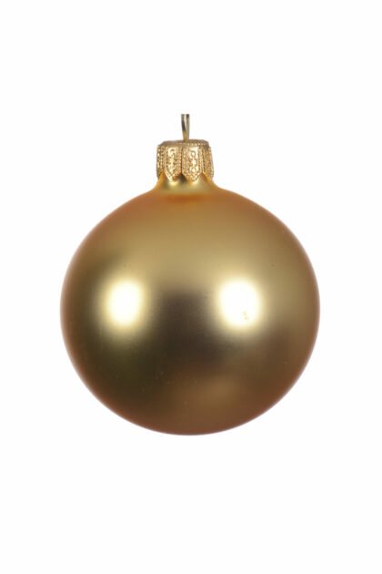 Athome Pavloudakis - Χριστουγεννιάτικη γυάλινη μπάλα ανοικτό χρυσό ματ 10 cm