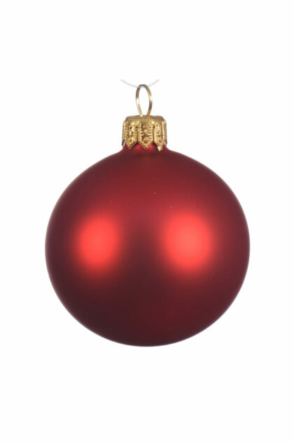 Athome Pavloudakis - Χριστουγεννιάτικη γυάλινη μπάλα κόκκινο χριστουγέννων 15 cm