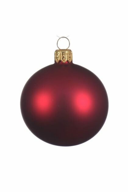 Athome Pavloudakis - Χριστουγεννιάτικη γυάλινη μπάλα μπορντώ 15 cm