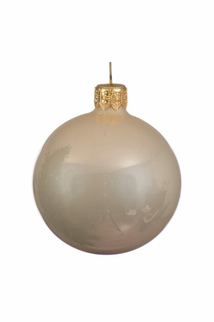 Athome Pavloudakis - Χριστουγεννιάτικη γυάλινη μπάλα σε χρώμα πέρλας μεταλλικό 10 cm