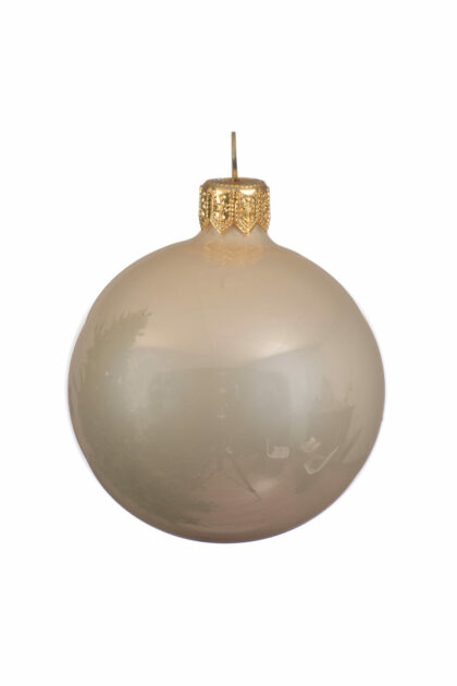 Athome Pavloudakis - Χριστουγεννιάτικη γυάλινη μπάλα σε χρώμα πέρλας μεταλλικό 15 cm