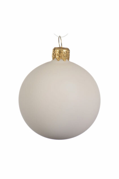 Athome Pavloudakis - Χριστουγεννιάτικη γυάλινη μπάλα λευκή ματ 10 cm