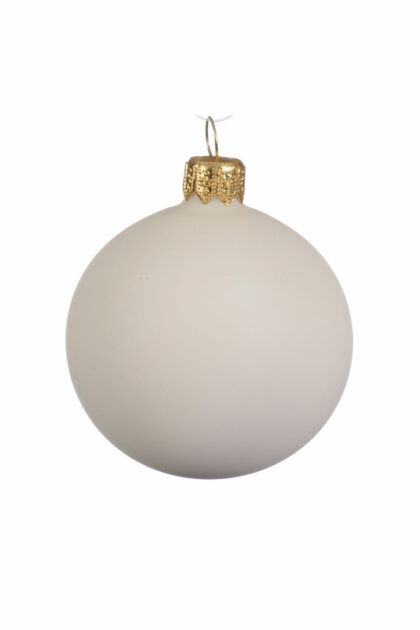 Athome Pavloudakis - Χριστουγεννιάτικη γυάλινη μπάλα λευκό ματ 15 cm