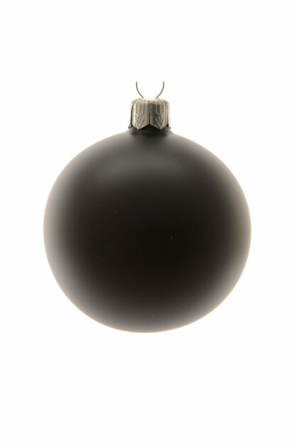 Athome Pavloudakis - Χριστουγεννιάτικη γυάλινη μπάλα μαύρη ματ 10 cm
