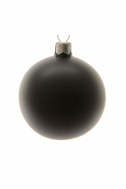Athome Pavloudakis - Χριστουγεννιάτικη γυάλινη μπάλα μαύρη ματ 15 cm