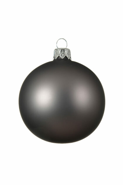 Athome Pavloudakis - Χριστουγεννιάτικη γυάλινη μπάλα γκρί ματ 10 cm