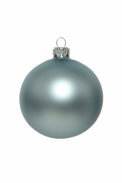 Athome Pavloudakis - Χριστουγεννιάτικη γυάλινη μπάλα μπλε της ομίχλης ματ 10 cm
