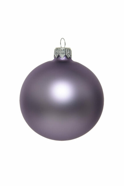 Athome Pavloudakis - Χριστουγεννιάτικη γυάλινη μπάλα μωβ ματ 10 cm