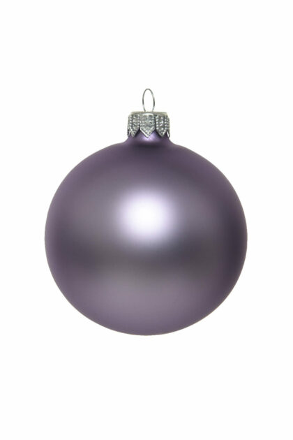 Athome Pavloudakis - Χριστουγεννιάτικη γυάλινη μπάλα μωβ ματ 15 cm