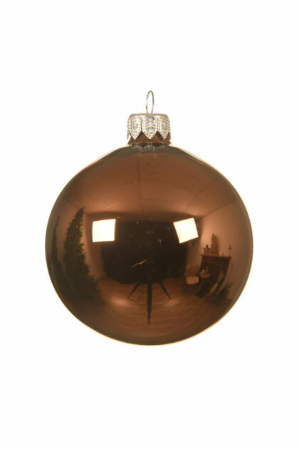 Athome Pavloudakis - Χριστουγεννιάτικη γυάλινη μπάλα κανέλλας γυαλιστερό 10 cm