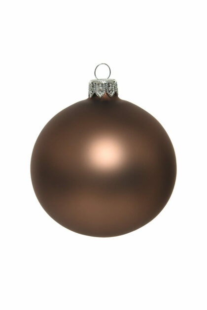 Athome Pavloudakis - Χριστουγεννιάτικη γυάλινη μπάλα κανέλλας ματ 15 cm