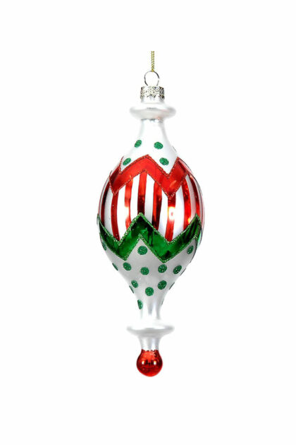Athome Pavloudakis - Χριστουγεννιάτικο πολύχρωμο γυάλινο στολίδι  20 cm