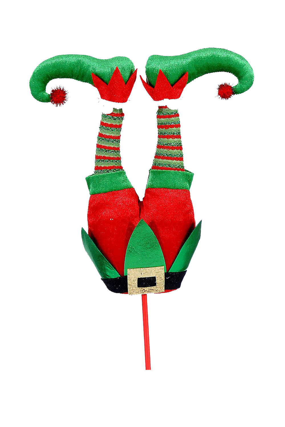 Athome Pavloudakis - Χριστουγεννιάτικα πράσινα συνθετικά διακοσμητικό πόδια ξωτικού (81 cm)