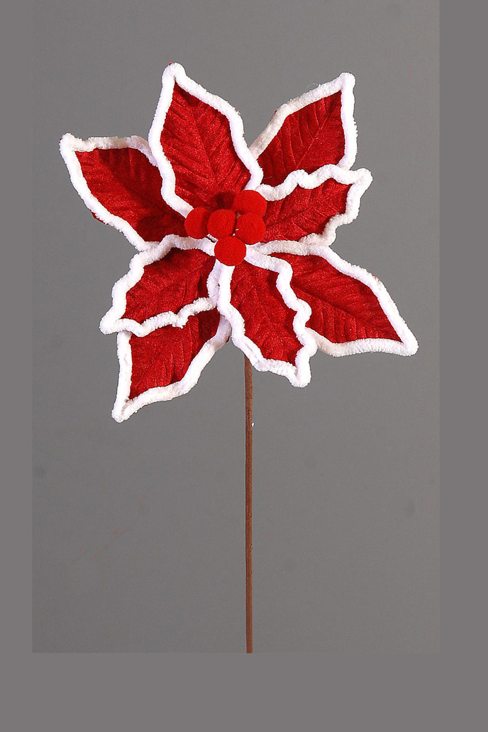 Athome Pavloudakis - Χριστουγεννιάτικο διακοσμητικό συνθετικό κόκκινο λουλούδι πουανσέτια (61 cm)