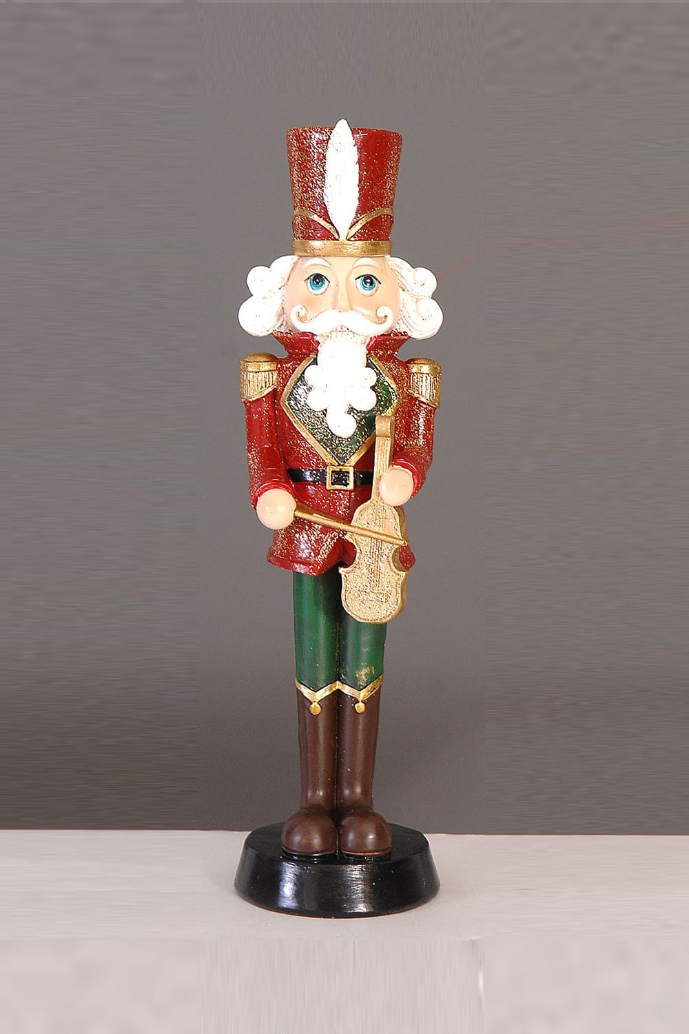 Athome Pavloudakis - Χριστουγεννιάτικο διακοσμητικό κόκκινος καρυοθραύστης με βιολί (23 cm)