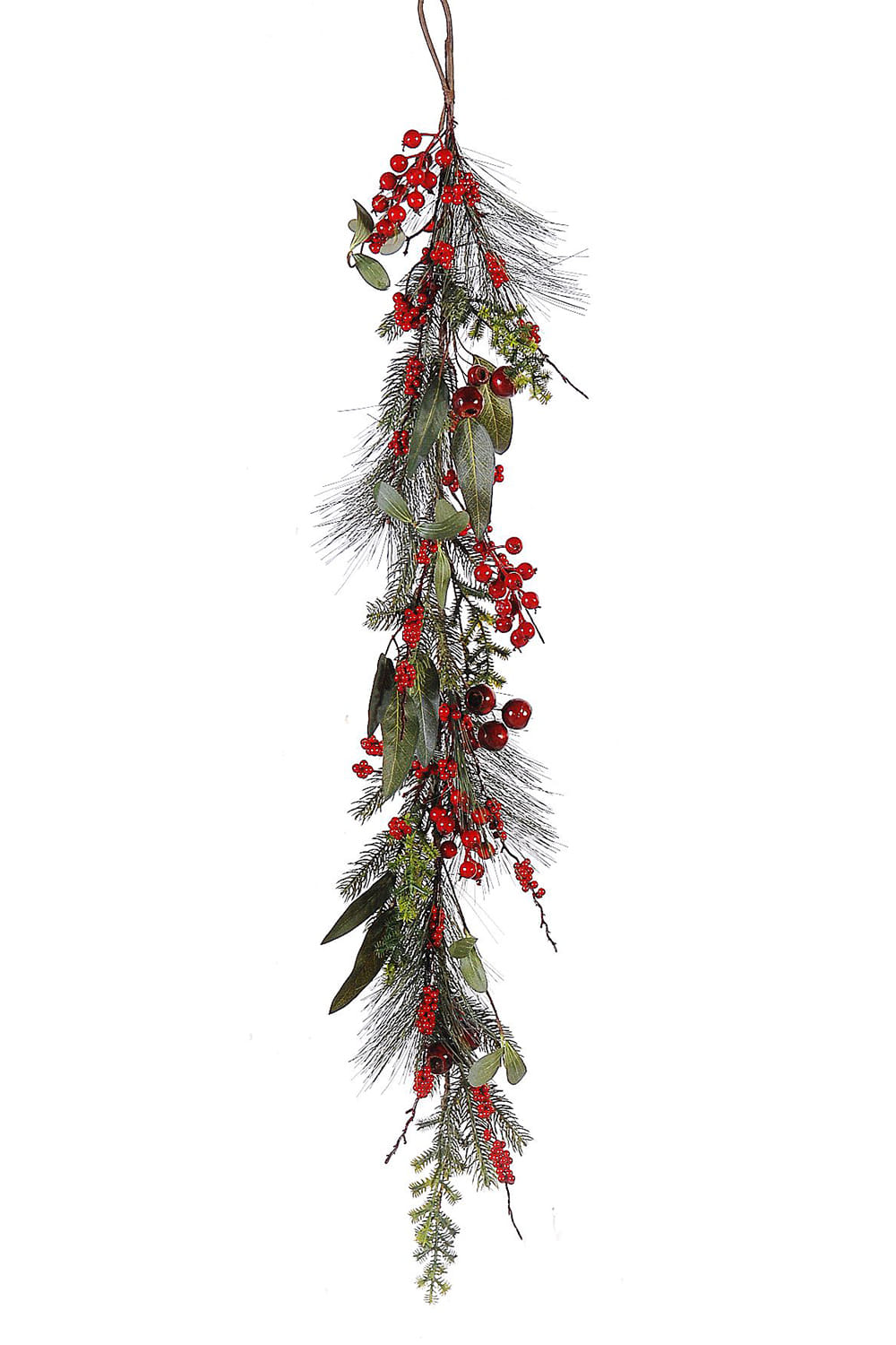 Athome Pavloudakis - Χριστουγεννιάτικη πράσινη στολισμένη γιρλάντα πεύκου με μπέρι (120 cm)