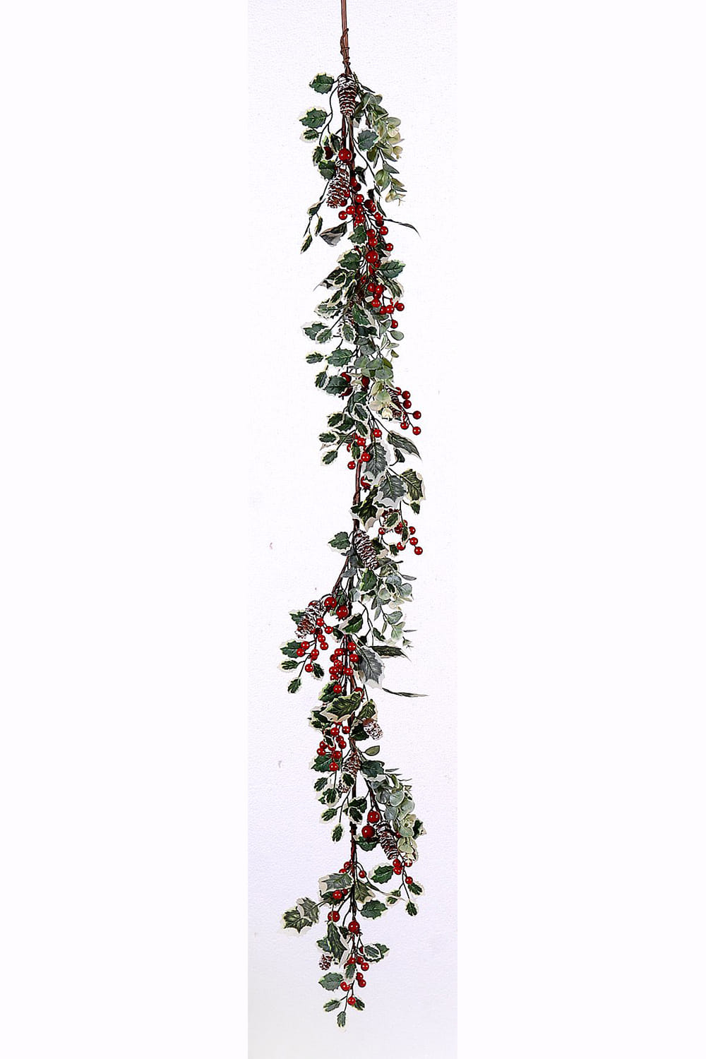 Athome Pavloudakis - Χριστουγεννιάτικη διακοσμητική πράσινη γιρλάντα κισσού με μπέρι (130 cm)