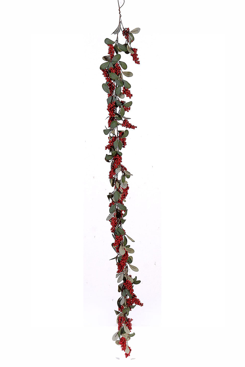 Athome Pavloudakis - Χριστουγεννιάτικη στολισμένη γιρλάντα με κόκκινα μπέρι (180 cm)