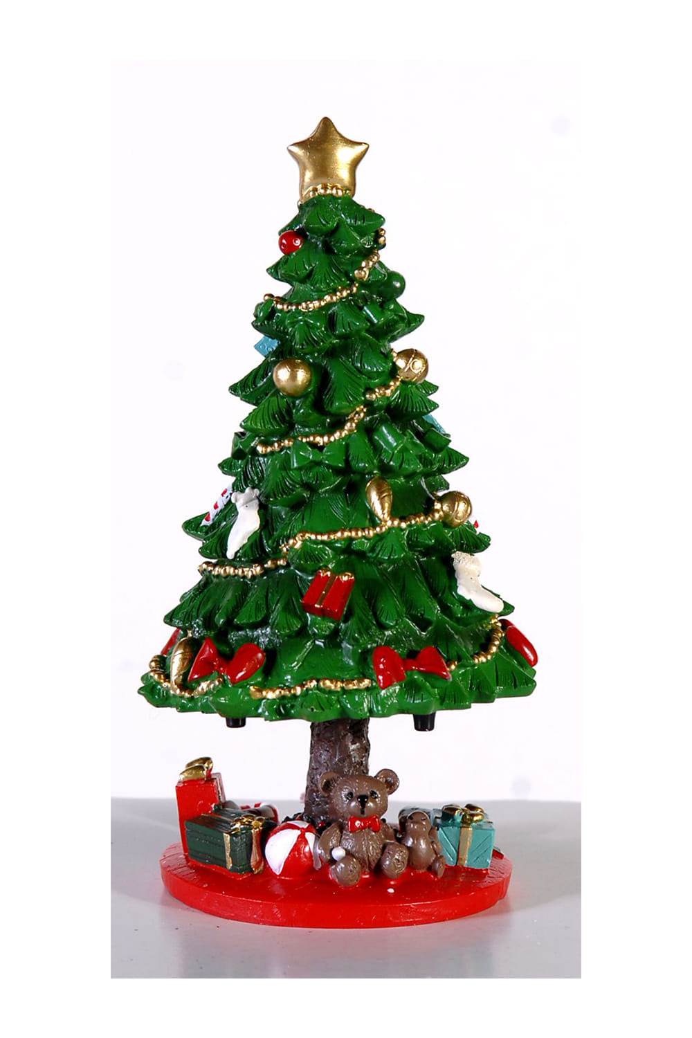 Athome Pavloudakis - Χριστουγεννιάτικο επιτραπέζιο κουρδιστό πράσινο δεντράκι με δώρα (22 cm)