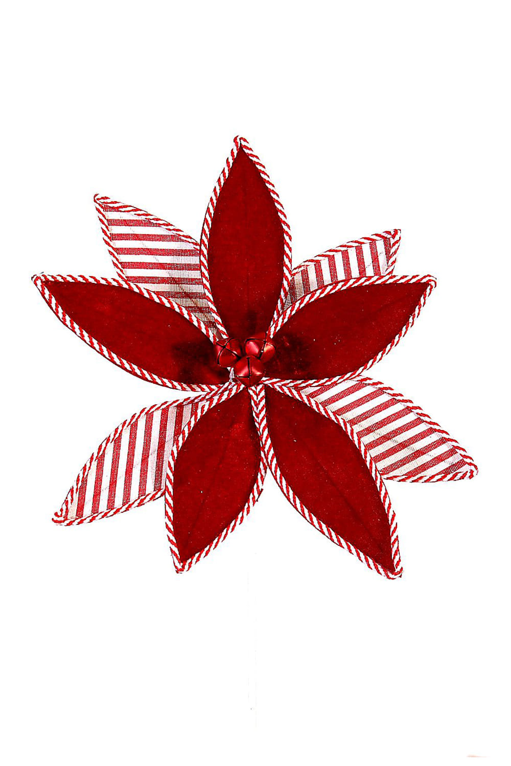 Athome Pavloudakis - Χριστουγεννιάτικη κόκκινη ζαχαρωτή συνθετική πουανσέτια (50 cm)
