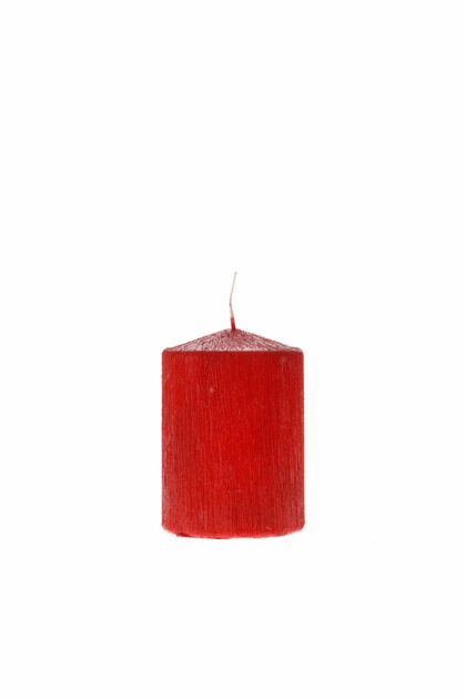 Athome Pavloudakis - Χριστουγεννιάτικο κόκκινο κυλινδρικό κερί 7x10 cm