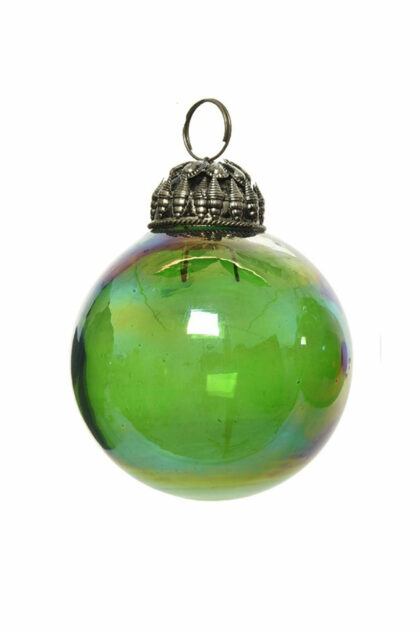 Athome Pavloudakis - Χριστουγεννιάτικη γυάλινη μπάλα πράσινη 10 cm
