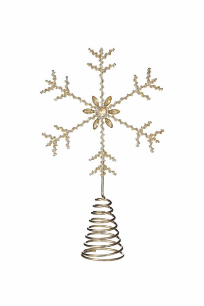 Athome Pavloudakis - Χριστουγεννιάτικη χρυσή μεταλλική κορυφή δέντρου 17x6x28 cm