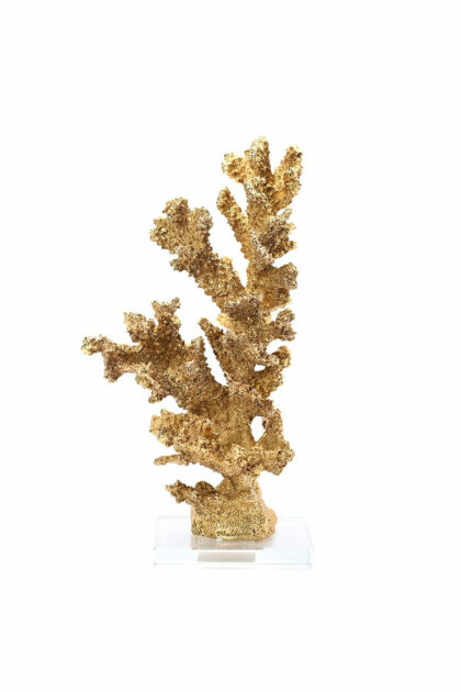 Athome Pavloudakis - Χριστουγεννιάτικο διακοσμητικό χρυσό κοράλι με βάση 30 cm