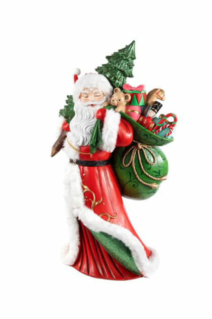 Athome Pavloudakis - Διακοσμητική φιγούρα - Άγιος Βασίλης σε γιορτινές αποχρώσεις με δώρα 52