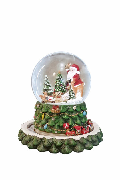 Athome Pavloudakis - Χριστουγεννιάτικη νερόμπαλα με άγιο βασιλη με LED 24 cm