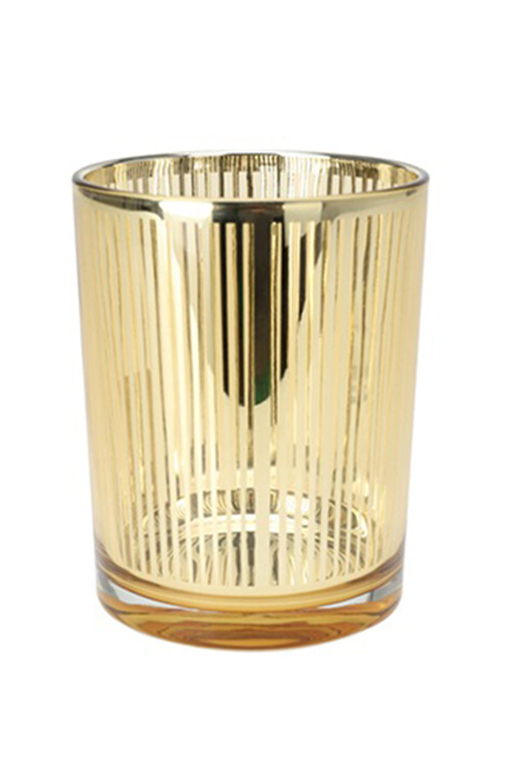 Athome Pavloudakis - Χριστουγεννιάτικο χρυσό γυάλινο ποτήρι κηροπήγιο δ 10 υ 12 cm