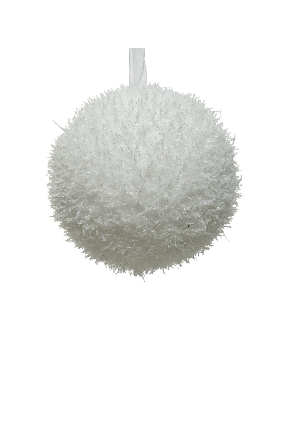 Athome Pavloudakis - Χριστουγεννιάτικη συνθετική λευκή μπάλα (10 cm)