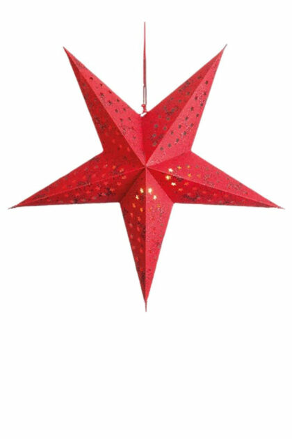 Athome Pavloudakis - Χριστουγεννιάτικο κόκκινο αστέρι 1 LED θερμό λευκό 60x19 cm ρεύματος