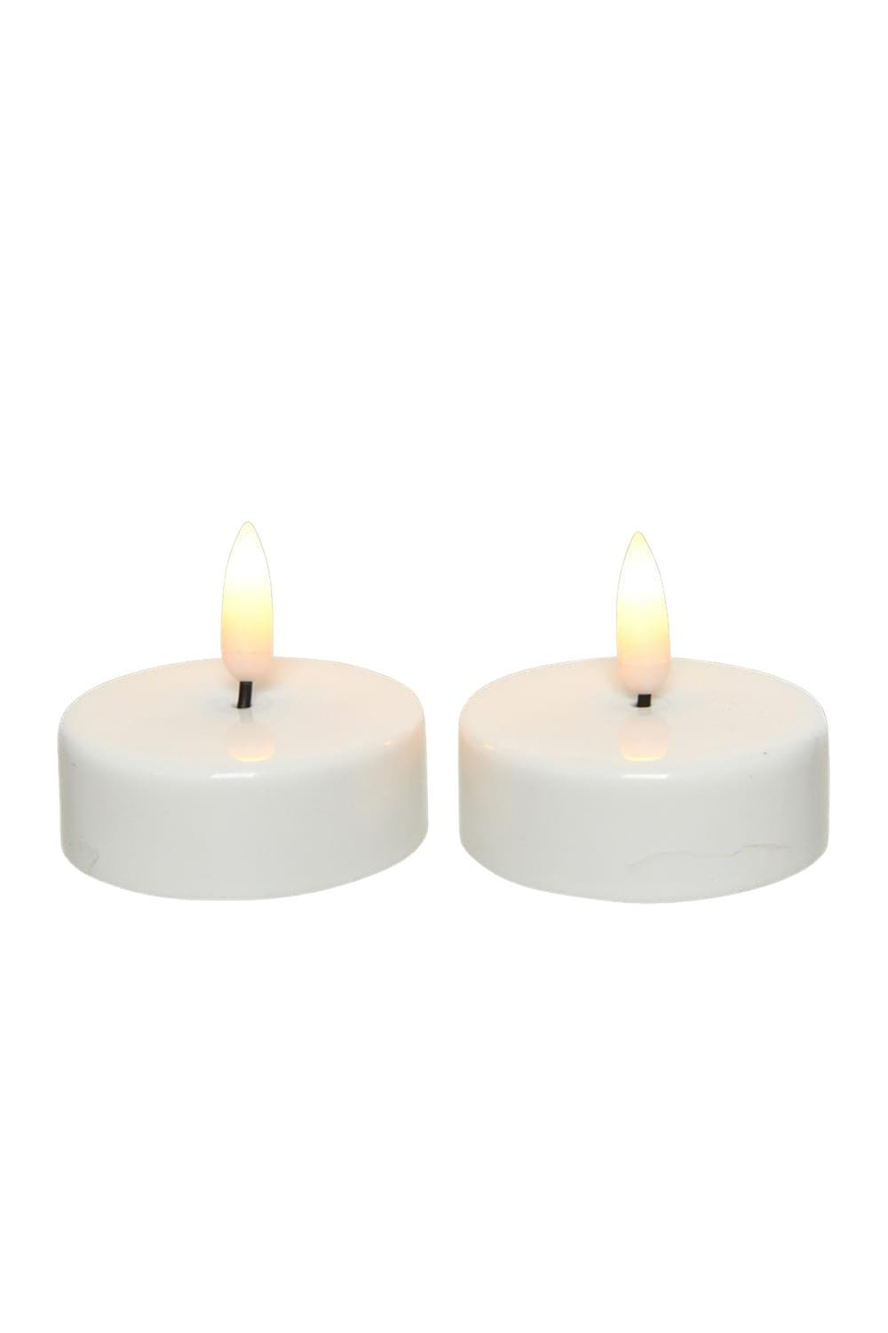 Athome Pavloudakis - Χριστουγεννιάτικα διακοσμητικά λευκά κεριά ρεσώ (LED μπαταρίες) (6x5