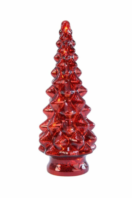 Athome Pavloudakis - Χριστουγεννιάτικο κόκκινο δενδράκι 10 LED θερμό λευκό 13