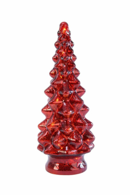 Athome Pavloudakis - Χριστουγεννιάτικο κόκκινο δενδράκι 10 LED θερμό λευκό 14