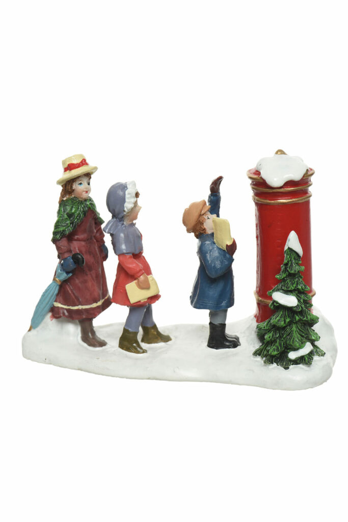 Athome Pavloudakis - Χριστουγεννιάτικο διακοσμητικό συνθετικό παιδιά γραμματοκιβώτιο 9 cm