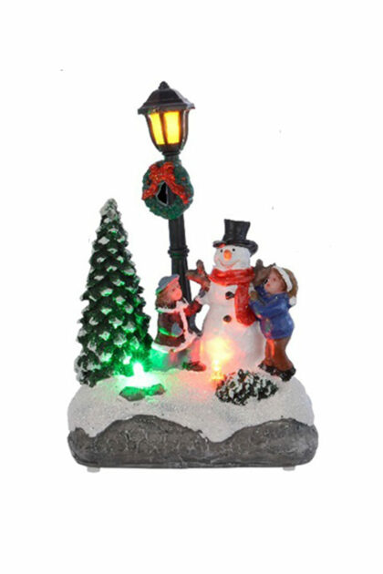 Athome Pavloudakis - Χριστουγεννιάτικο διακοσμητικό πολύχρωμο χιονάνθρωπος 3 LED πολύχρωμα 8