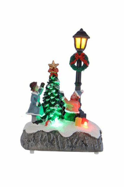 Athome Pavloudakis - Χριστουγεννιάτικο διακοσμητικό πολύχρωμο παιδιά 3 LED πολύχρωμα 8
