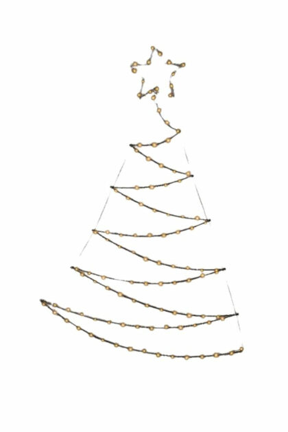 Athome Pavloudakis - Χριστουγεννιάτικο μαύρο δένδρο 110 microled θερμό λευκό 76x110 cm ρεύματος IP44