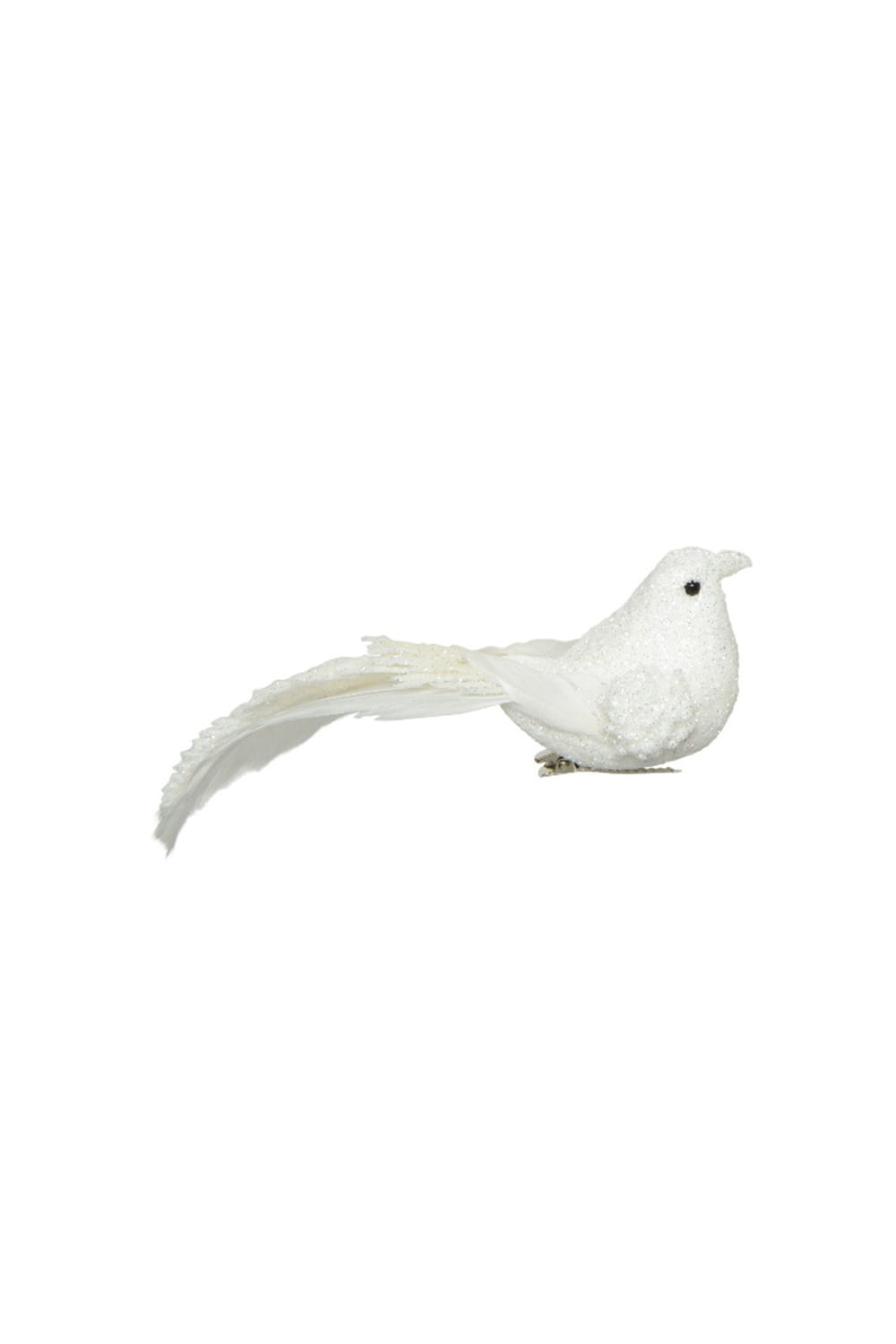 Athome Pavloudakis - Χριστουγεννιάτικο λευκό διακοσμητικό πουλάκι με φτερά (5x16