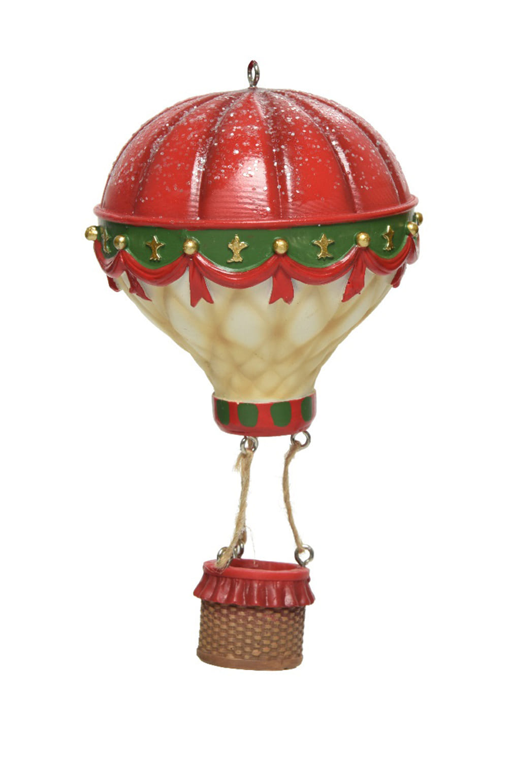 Athome Pavloudakis - Χριστουγεννιάτικο διακοσμητικό κόκκινο αερόστατο (48x48x80 cm)