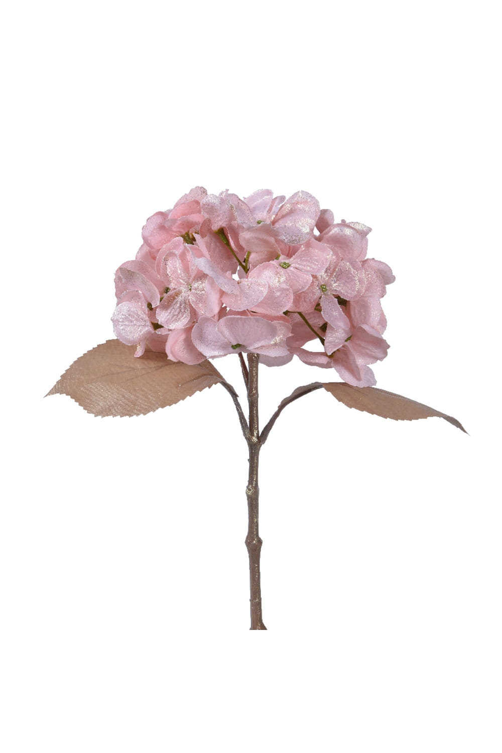 Athome Pavloudakis - Χριστουγεννιάτικο συνθετικό ροζ διακοσμητικό λουλούδι ορτανσία (18x45 cm)
